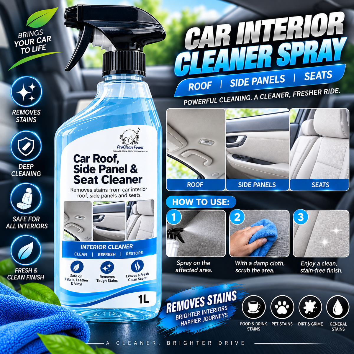 1L- Car Roof and Seat Cleaner