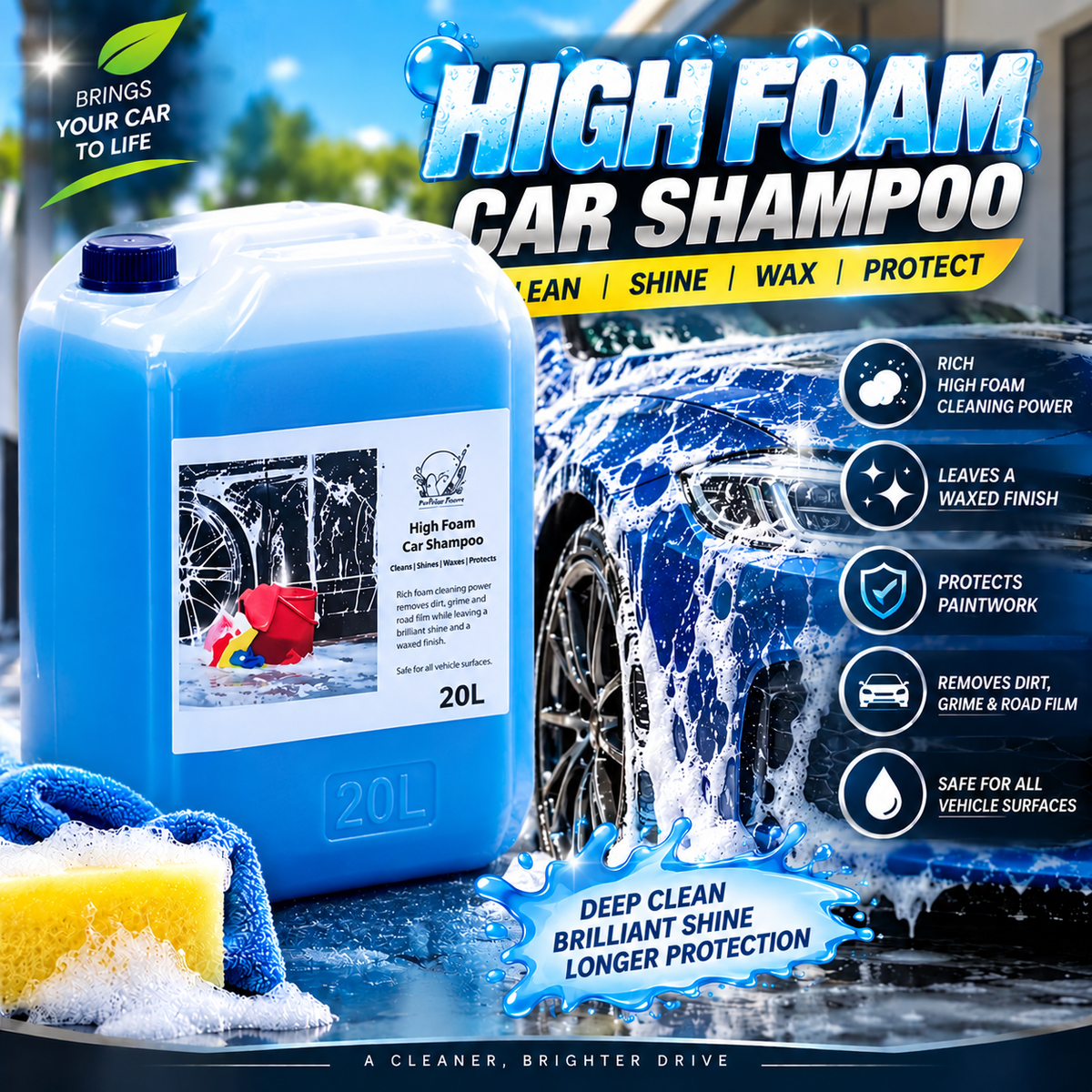 20L- High Foam Car Shampoo